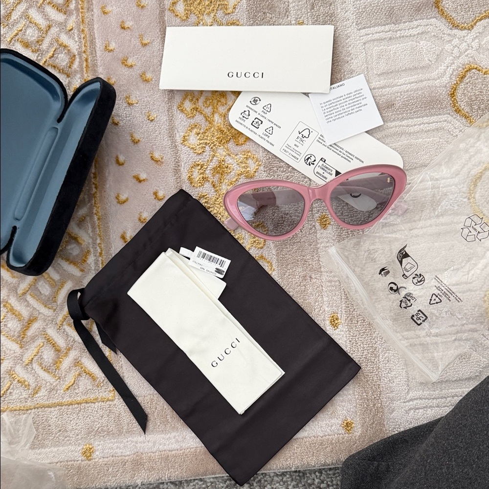 Gucci Pink Cat-Eye Sunglasses